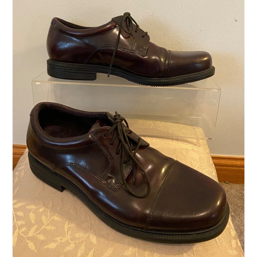 Rockport Men's Brown Leather Cap Toe Dress Shoe Oxford 10 M
